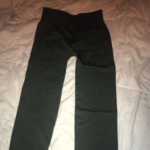 Forest green fleece lined leggings
